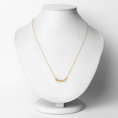 0.28 Carat Genuine Peridot .925 Sterling Silver Necklace by Bids.com
