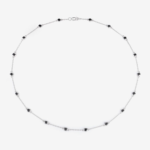 1.98 Carat Genuine Blue Sapphire .925 Sterling Silver Necklace  DestGlow
