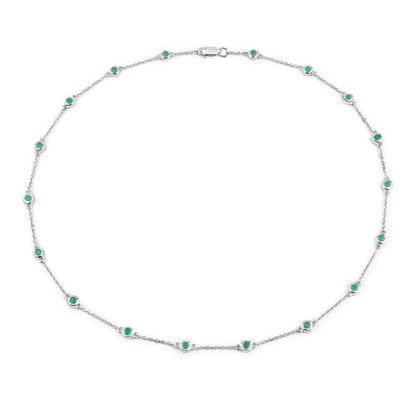 1.80 Carat Genuine Emerald .925 Sterling Silver Necklace by Bids.com