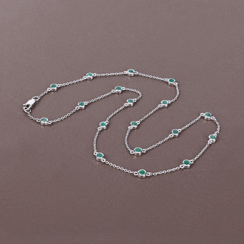 1.80 Carat Genuine Emerald .925 Sterling Silver Necklace by Bids.com