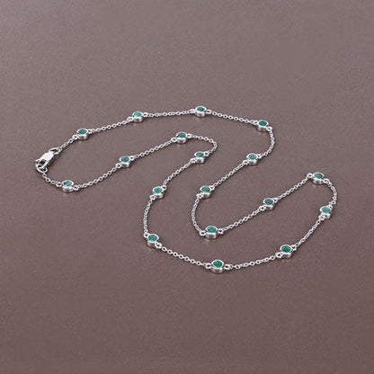 1.80 Carat Genuine Emerald .925 Sterling Silver Necklace by Bids.com