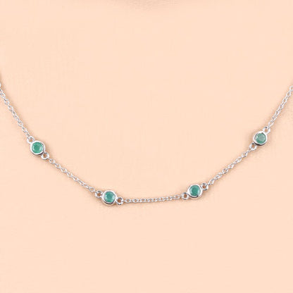 1.80 Carat Genuine Emerald .925 Sterling Silver Necklace by Bids.com