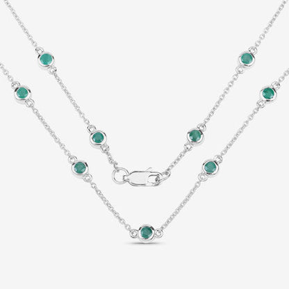 1.80 Carat Genuine Emerald .925 Sterling Silver Necklace by Bids.com