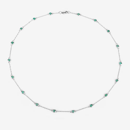 1.80 Carat Genuine Emerald .925 Sterling Silver Necklace by Bids.com
