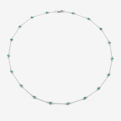 1.80 Carat Genuine Emerald .925 Sterling Silver Necklace by Bids.com