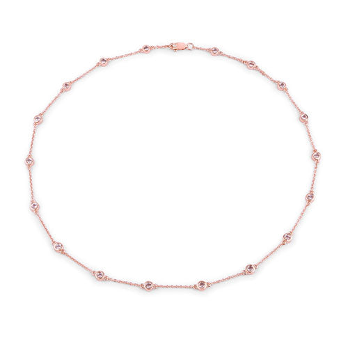 1.62 Carat Genuine Morganite .925 Sterling Silver Necklace by Bids.com
