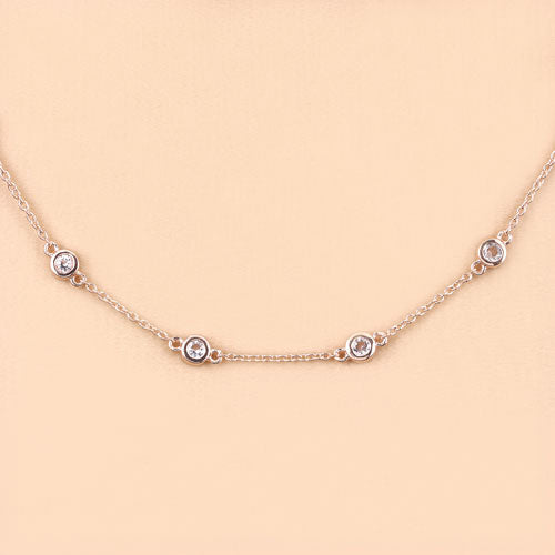 1.62 Carat Genuine Morganite .925 Sterling Silver Necklace by Bids.com