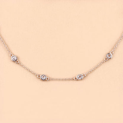 1.62 Carat Genuine Morganite .925 Sterling Silver Necklace by Bids.com