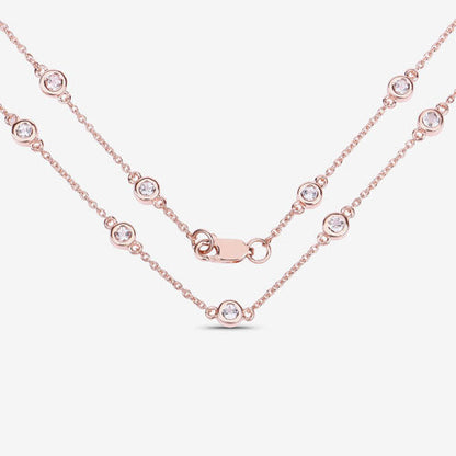 1.62 Carat Genuine Morganite .925 Sterling Silver Necklace by Bids.com