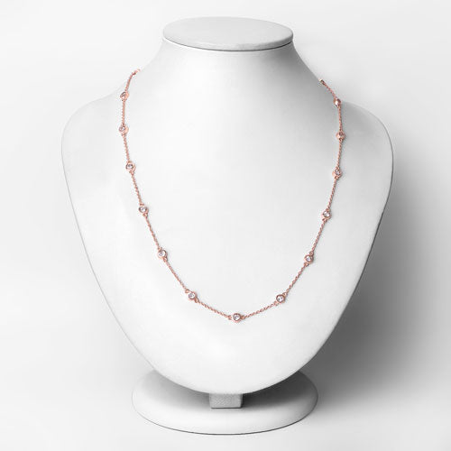 1.62 Carat Genuine Morganite .925 Sterling Silver Necklace by Bids.com