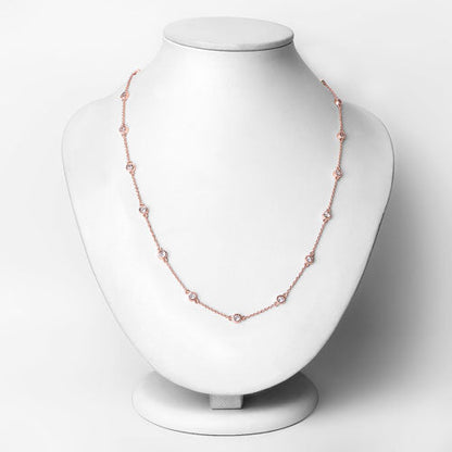 1.62 Carat Genuine Morganite .925 Sterling Silver Necklace by Bids.com