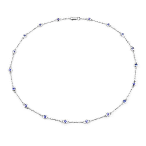 1.80 Carat Genuine Tanzanite .925 Sterling Silver Necklace by Bids.com