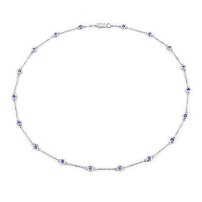 1.80 Carat Genuine Tanzanite .925 Sterling Silver Necklace by Bids.com