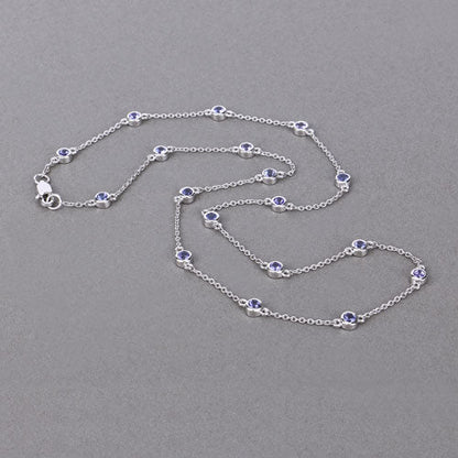 1.80 Carat Genuine Tanzanite .925 Sterling Silver Necklace by Bids.com