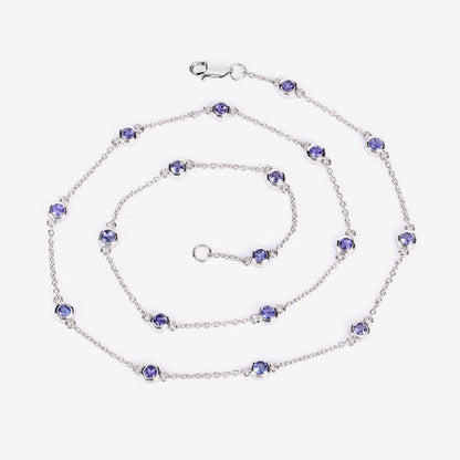 1.80 Carat Genuine Tanzanite .925 Sterling Silver Necklace by Bids.com