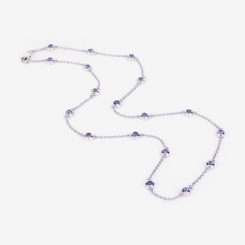 1.80 Carat Genuine Tanzanite .925 Sterling Silver Necklace by Bids.com