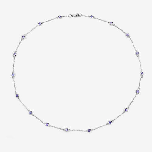 1.80 Carat Genuine Tanzanite .925 Sterling Silver Necklace by Bids.com