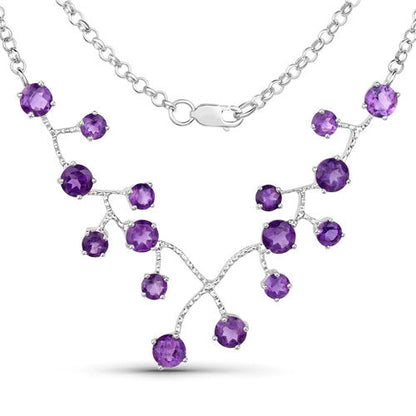 5.36 Carat Genuine Amethyst .925 Sterling Silver Necklace by Bids.com