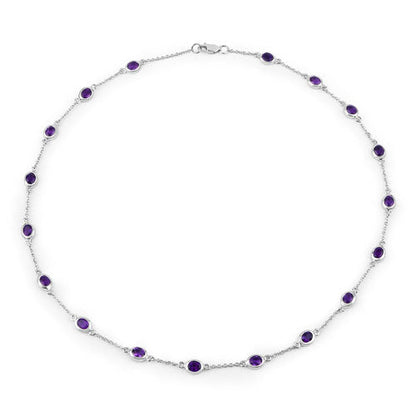 6.12 Carat Genuine Amethyst .925 Sterling Silver Necklace by Bids.com