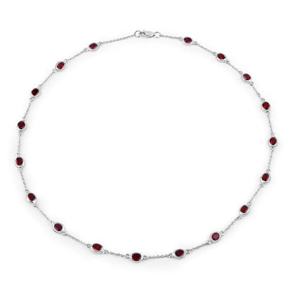 8.10 Carat Genuine Garnet .925 Sterling Silver Necklace by Bids.com