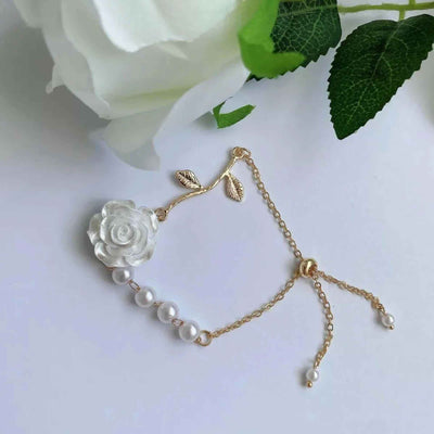Joban Fashion White Rose Bracelet