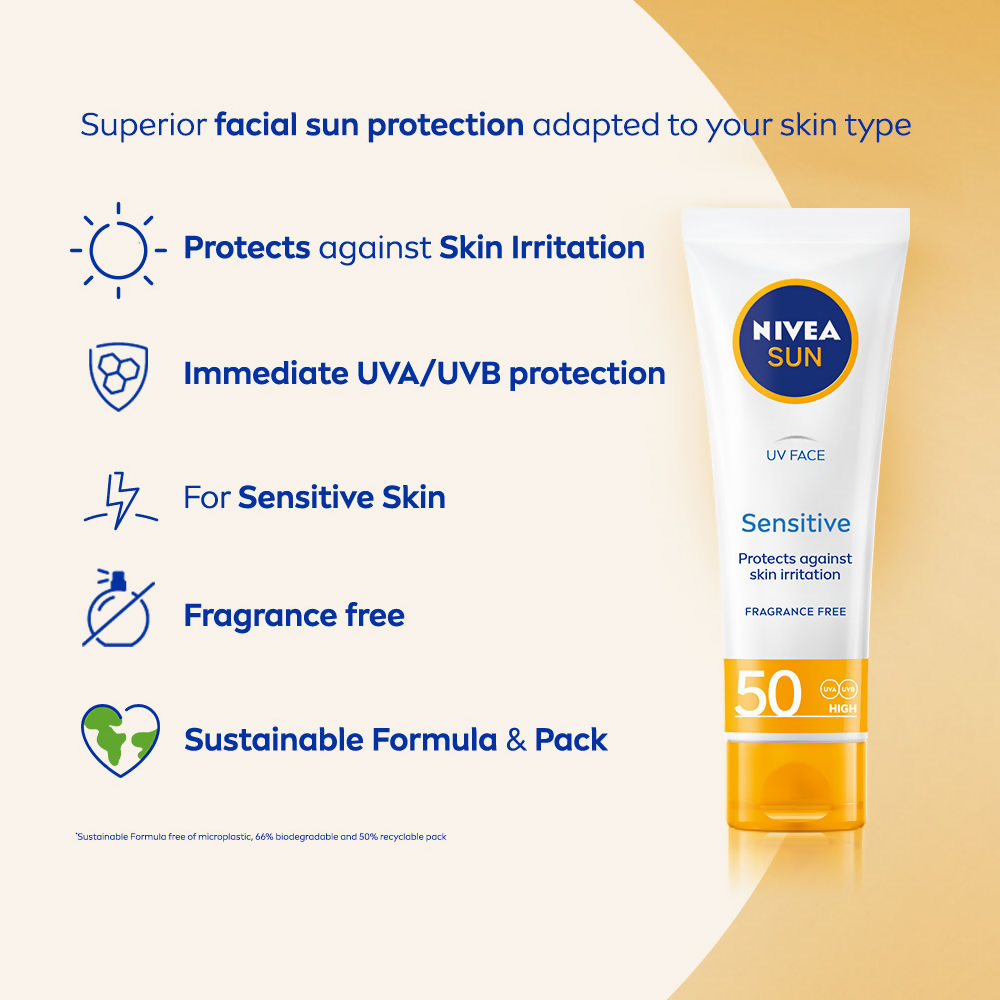 Nivea Sun Sensitive Skin Spf 50 Sunscreen