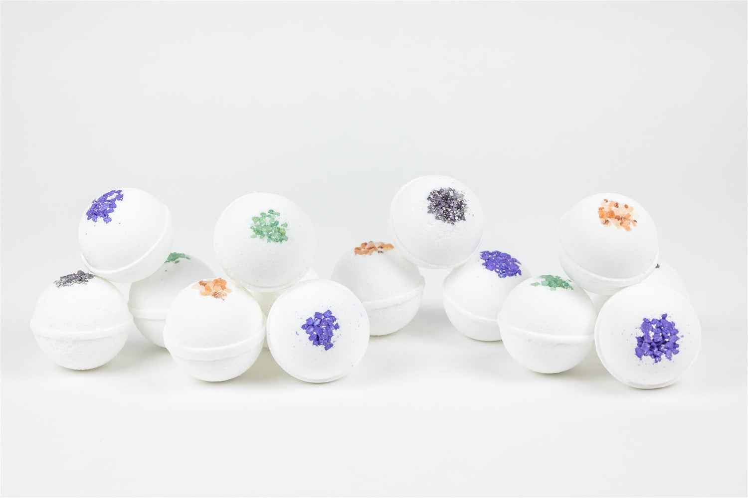 Bulk - 100 Natural Vegan Mix scents Bath Bombs - White