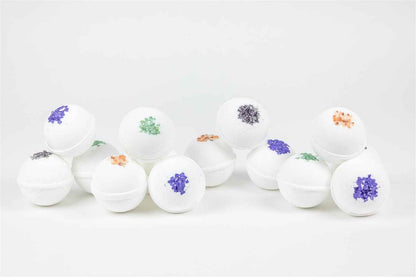 Bulk - 100 Natural Vegan Mix scents Bath Bombs - White