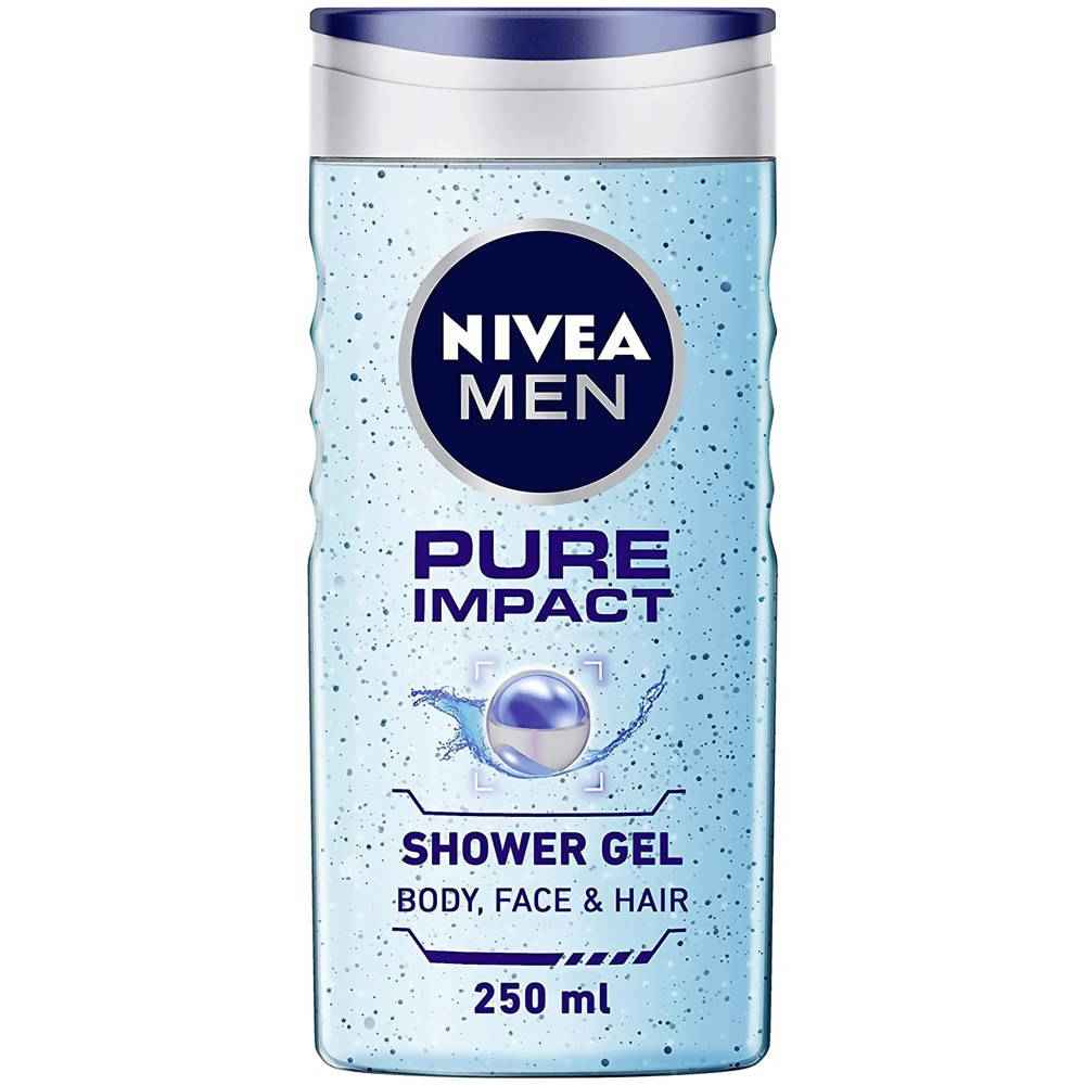 Nivea Men Pure Impact Shower Gel For Body, Face &amp; Hair