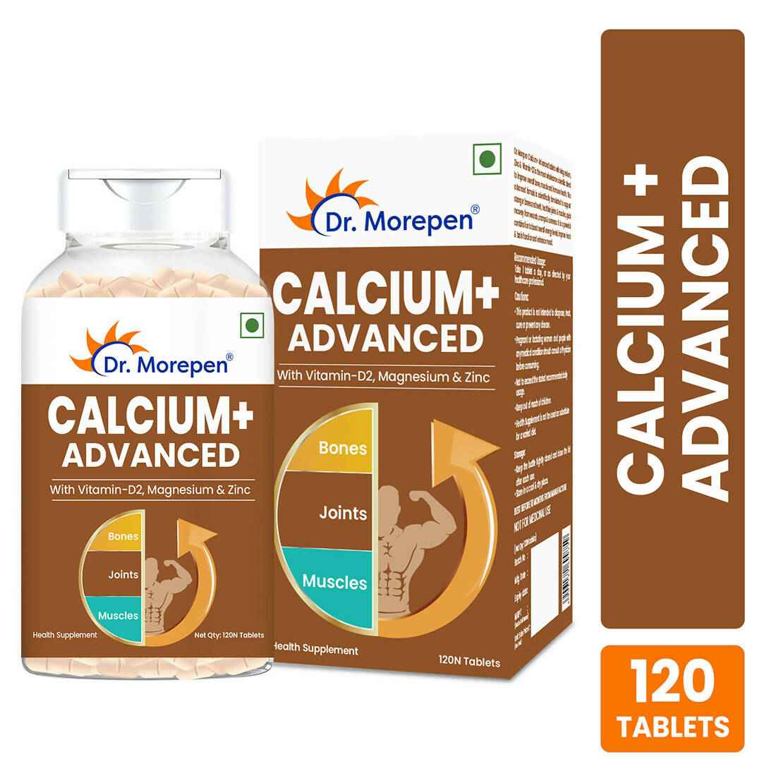 Dr. Morepen Calcium+ Advanced Tablets with Vitamin - D2, Magnesium &amp; Zinc
