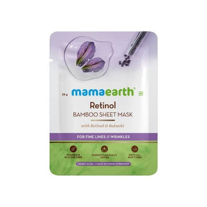Mamaearth Retinol Bamboo Sheet Mask For Fine Lines &amp; Wrinkles