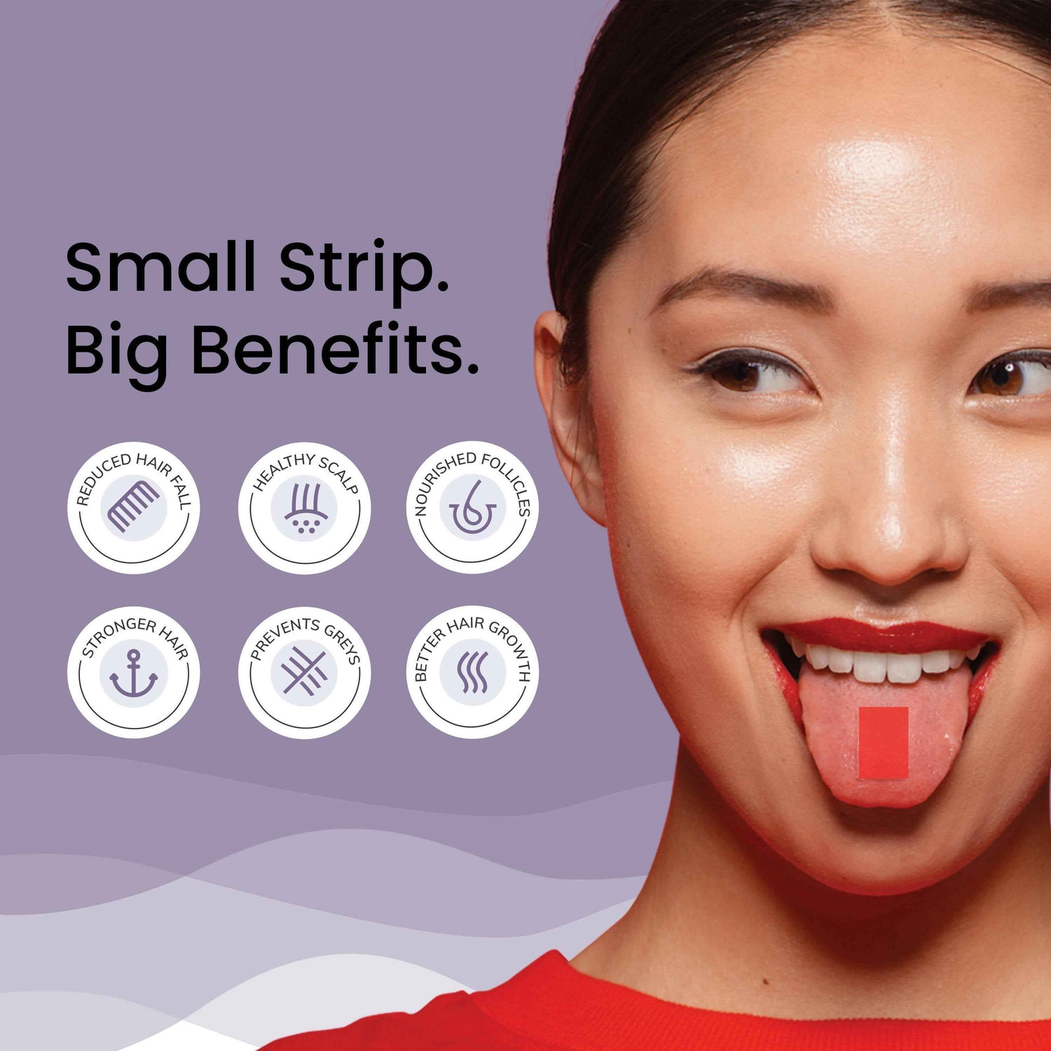 Wellbeing Nutrition Melts into Healthy Hair Biotin 10,000mcg Tropical Watermelon Disintegrating Strip Sugar Free