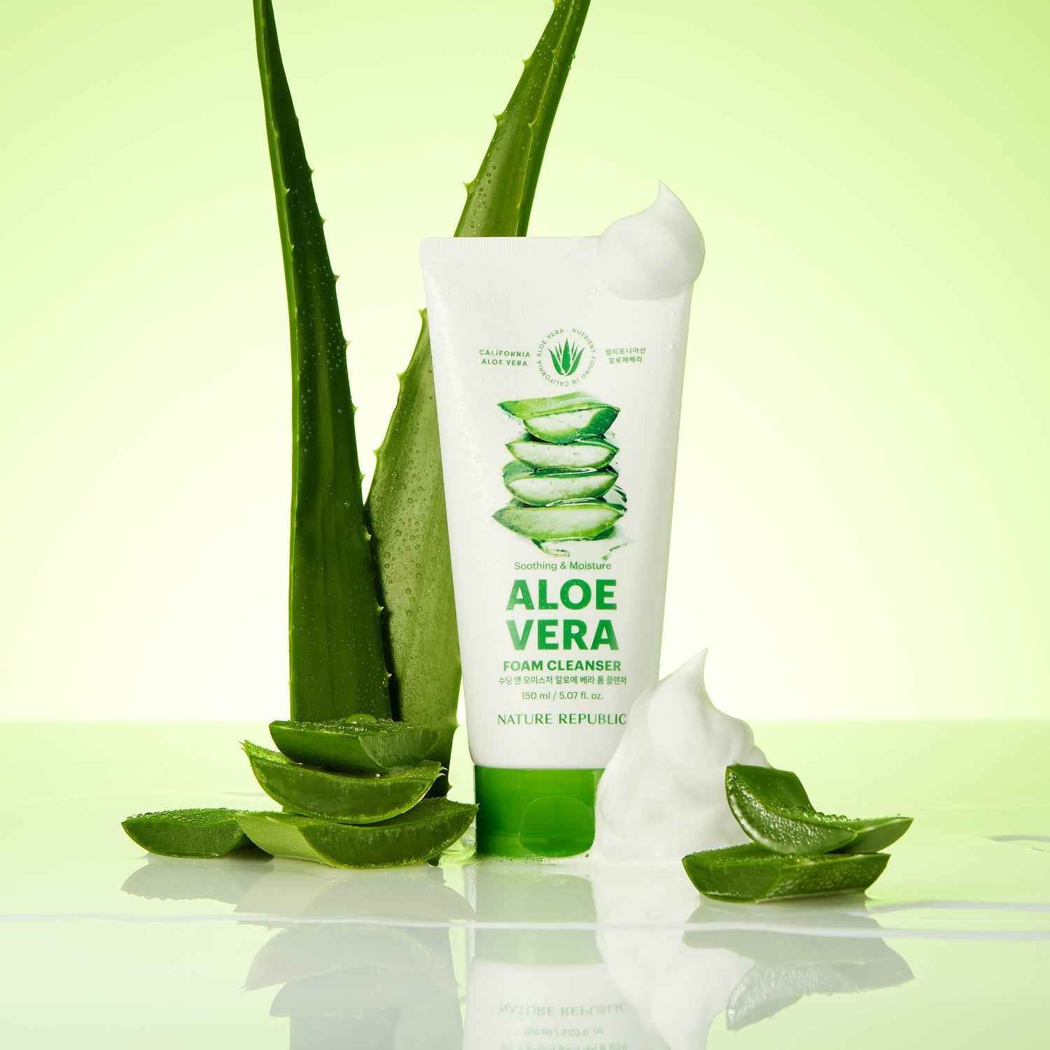 Nature Republic Mild &amp; Moisture Aloe Vera Foam Cleanser