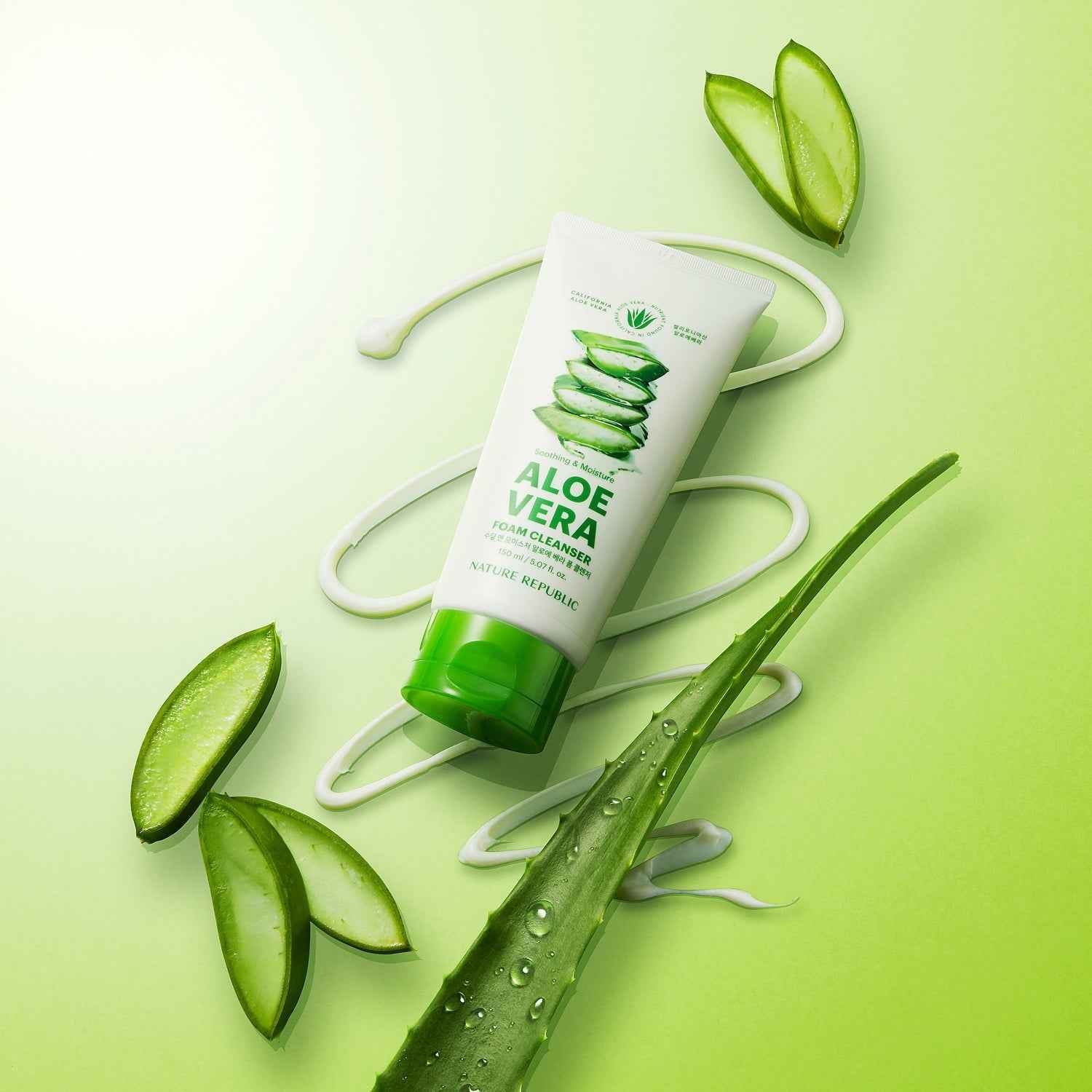 Nature Republic Mild &amp; Moisture Aloe Vera Foam Cleanser