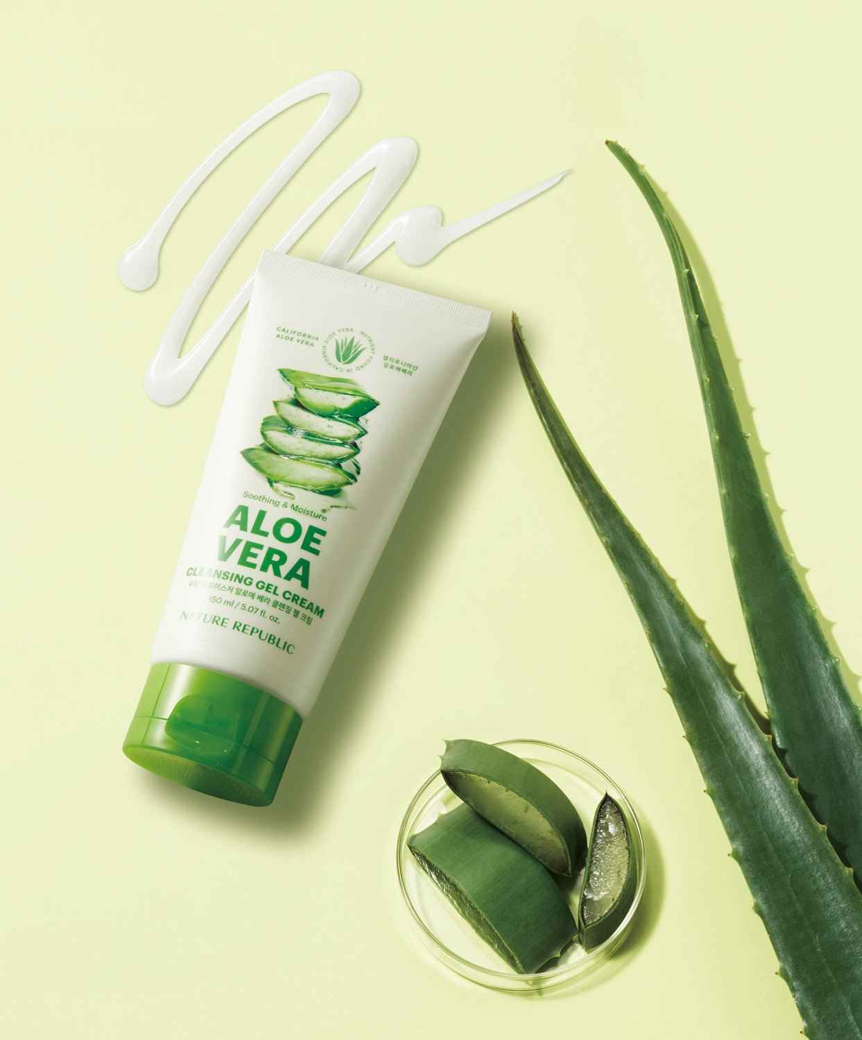 Nature Republic Aloe Vera Cleansing Gel Cream (No foam)