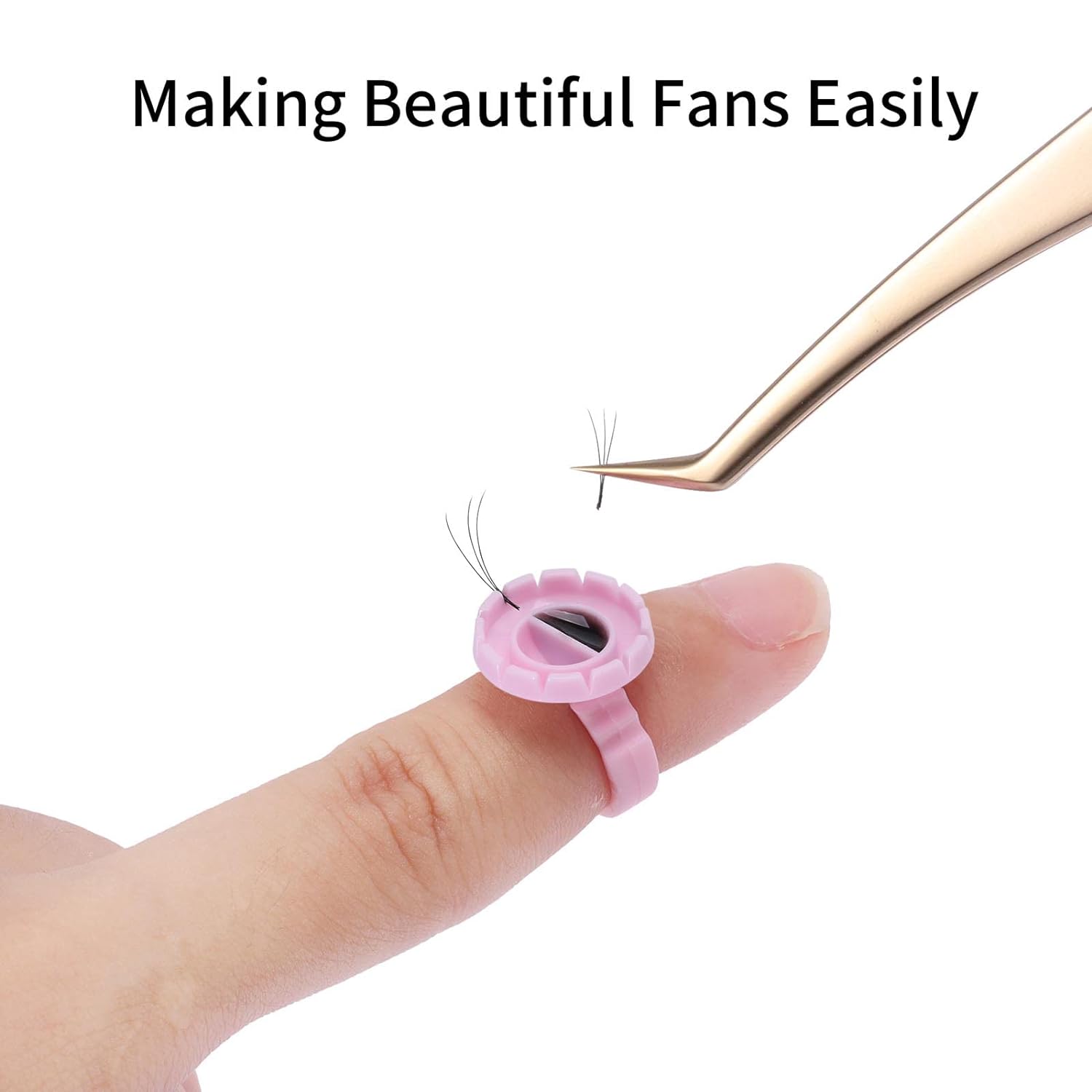 VIP Glue Ring &amp; Easy Fan Cup, Two in One, 100 pcs/Bag