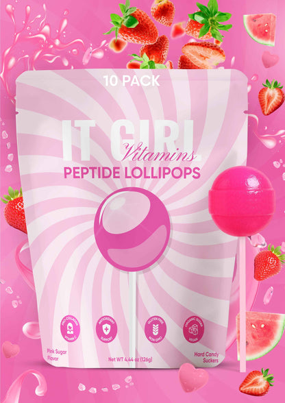 It Girl Beauty Lollipops - Collagen Peptides &amp; Vitamin C Healthy Candy for Skin, Hair, Nails