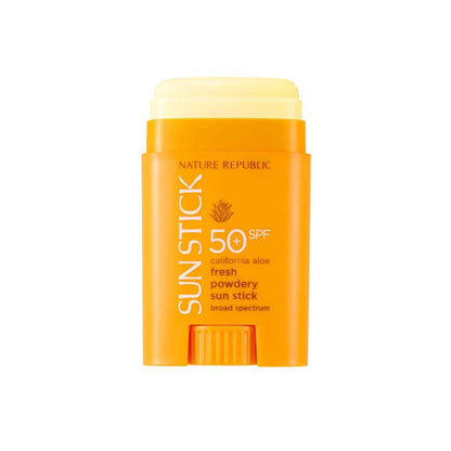 Nature Republic California Aloe Fresh Powdery Sun Stick Broad Spectrum SPF50+ (Buy 3+ Get 50% Off)