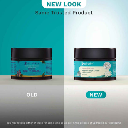 Pilgrim Korean Retinol Anti Aging Night Cream with Hyaluronic Acid &amp; Vitamin C For Young, Wrinkle-free &amp; Radiant Skin
