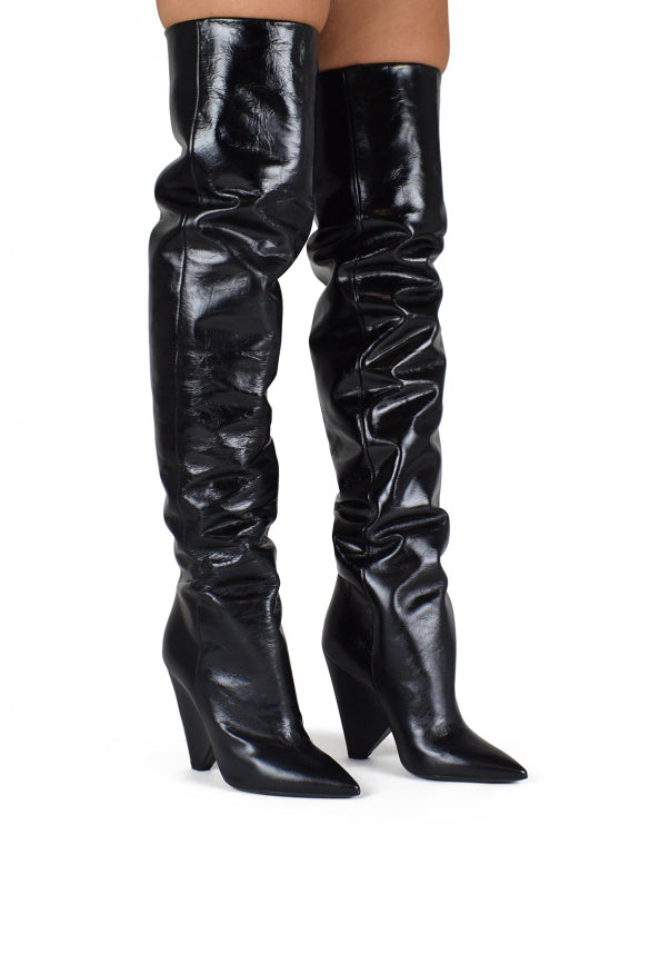 Saint Laurent Women Niki 105 Over-The-Knee Boots by Luosophy