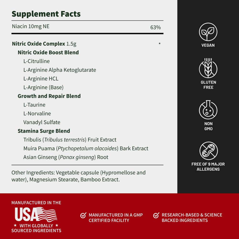 Nitric Oxide Booster (90ct) by Snap Supplements