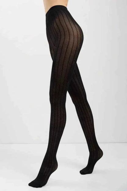 Fantasy Tights Conte Lacy Line - Lace Pattern and Stripes