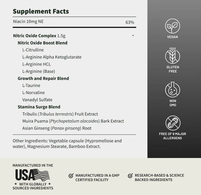 Nitric Oxide Booster by Snap Supplements