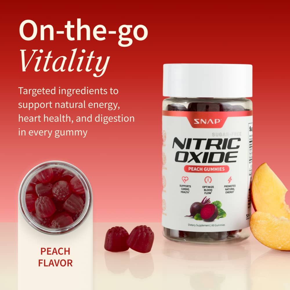 Nitric Oxide Gummies - Peach Flavor by Snap Supplements