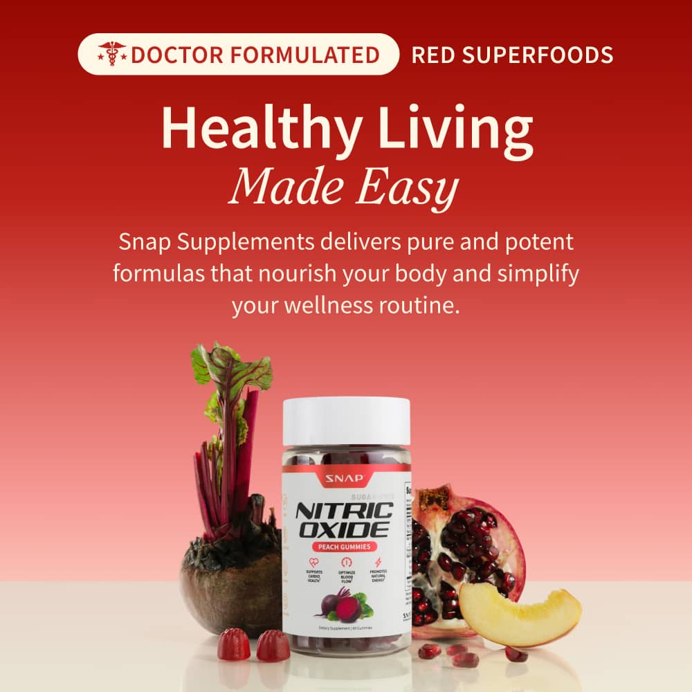Nitric Oxide Gummies - Peach Flavor by Snap Supplements