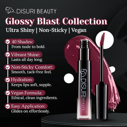 DISURI Beauty Glossy Blast Lip Gloss - Kiss Me (M63)