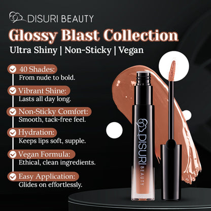 DISURI Beauty Glossy Blast Lip Gloss - Light Sauce (M52)