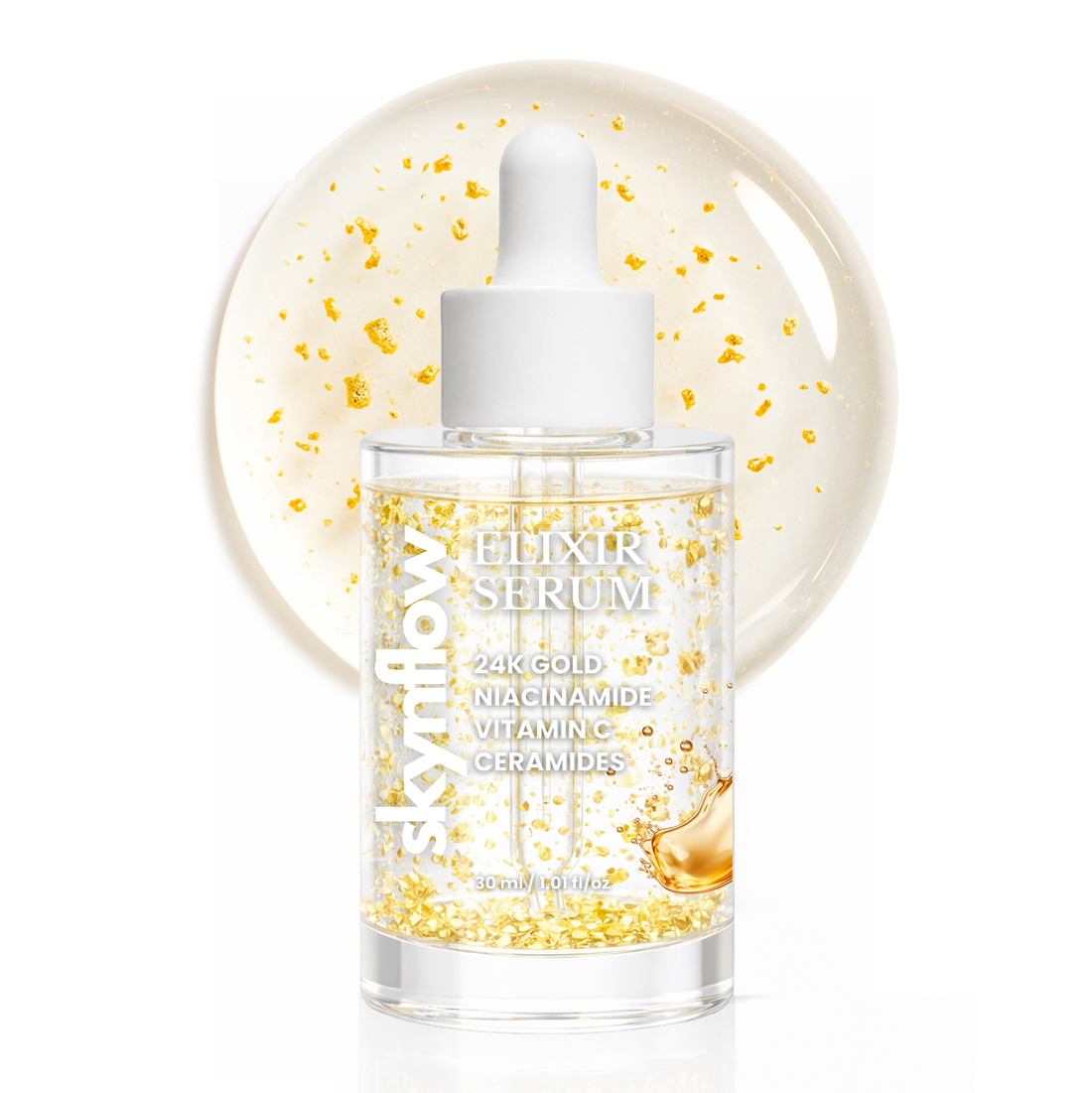 Elixir Serum - 24kGold Ginseng Root Niacinamide Vitamin C by Skynflow