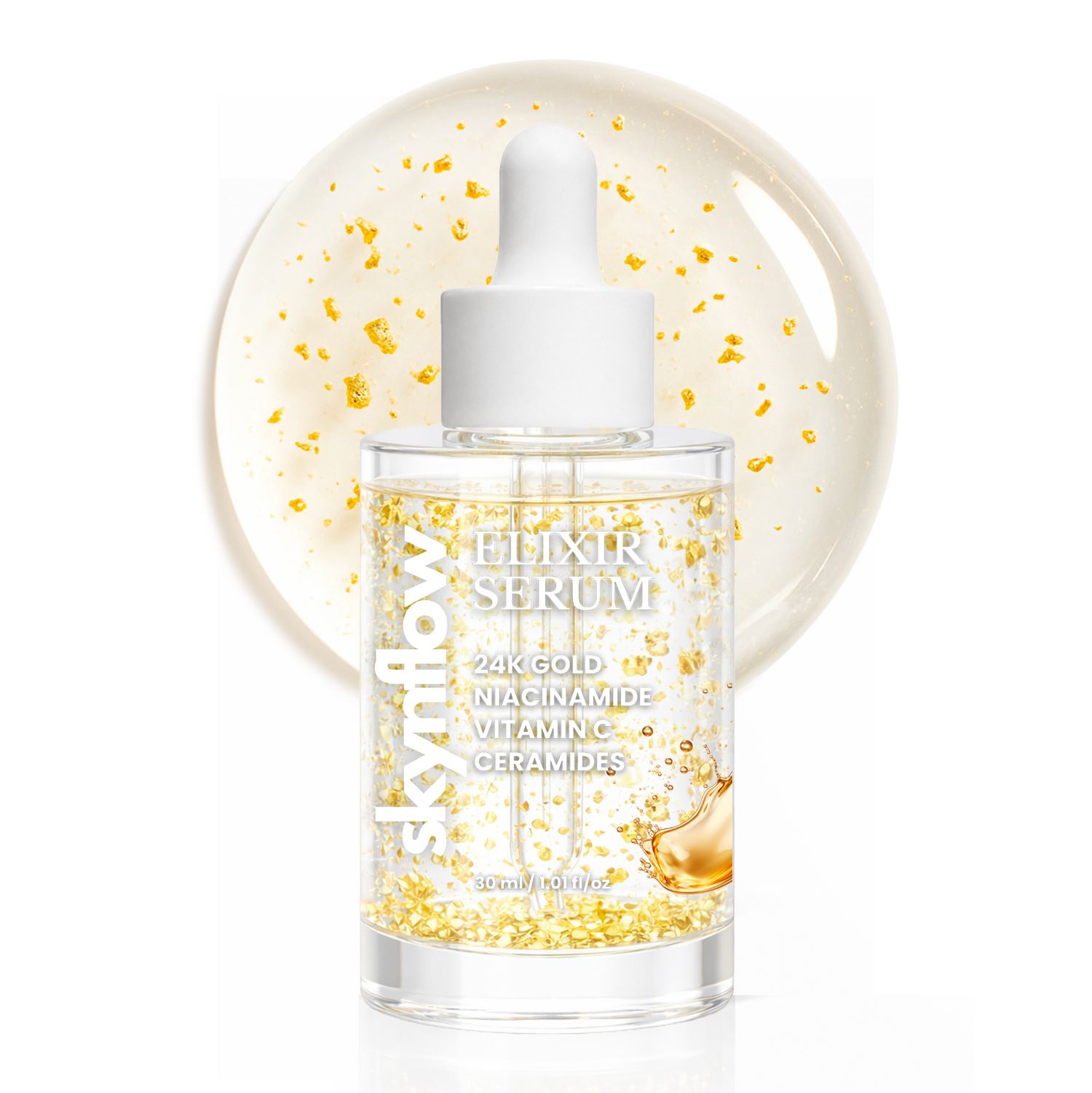 Elixir Serum - 24kGold Ginseng Root Niacinamide Vitamin C by Skynflow