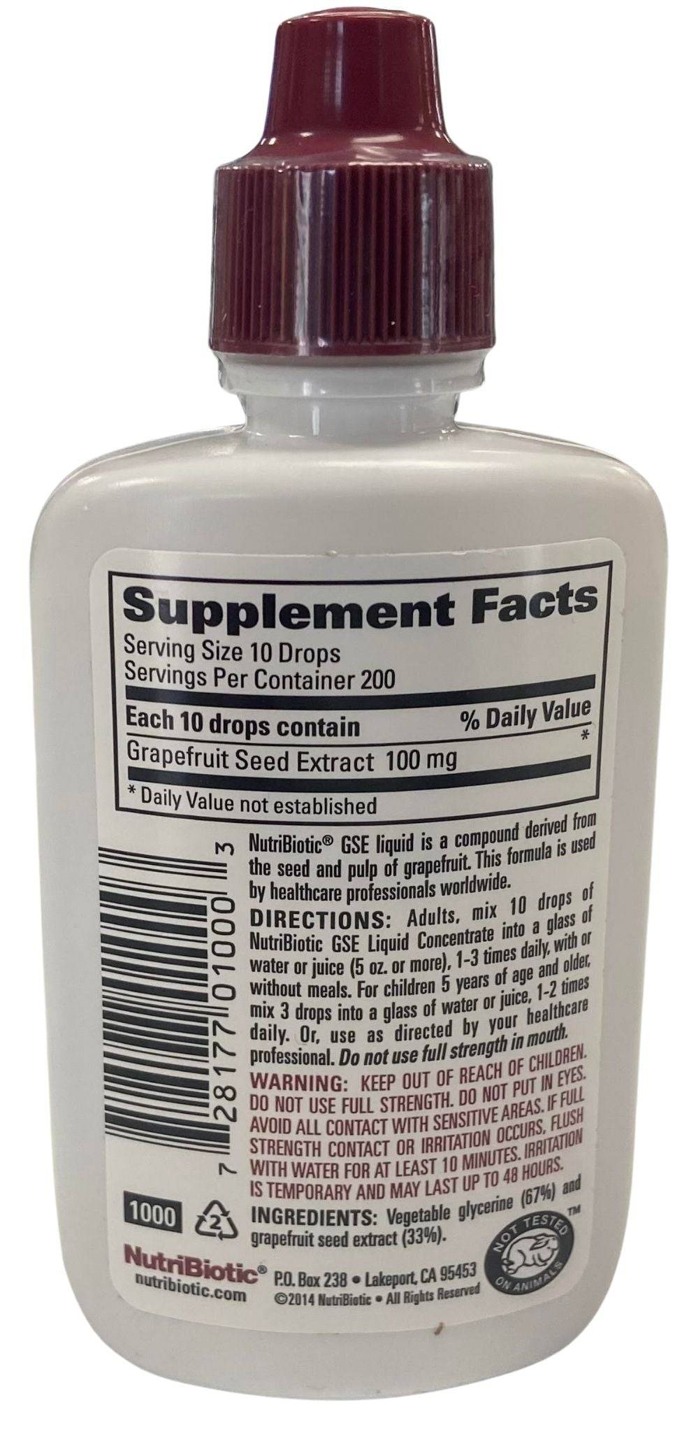 Grapefruit Seed Extract Liquid Concentrate by Country Life Natural Foods
